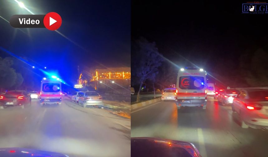 Van’da örnek davranış: Ambulansa fermuar sistemi