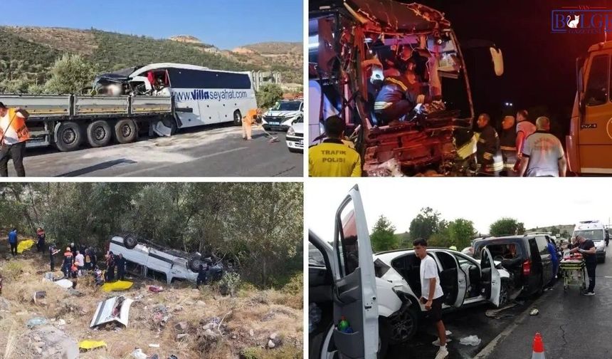9 Saatte 4 Farklı Kaza! 6 Can Kaybı, 62 Yaralı