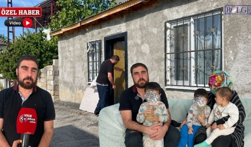 Van’da üç çocuklu babanın tek isteği: “Kalıcı bir ev istiyorum”