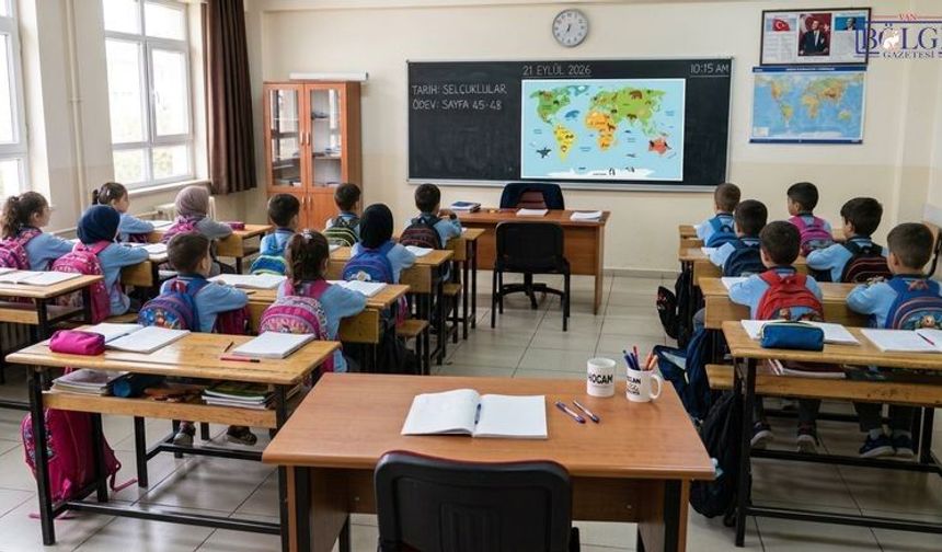 Van'da birinci sınıflar evde kaldı! Öğretmen yok