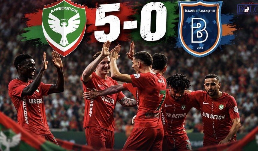 Amedspor Başakşehir’i sahadan sildi! 5-0’lık zaferde Gift Orban şov yaptı