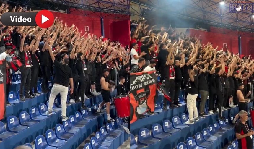 Vanspor taraftarı gündem oldu: Davulun ritmi sosyal medyayı salladı