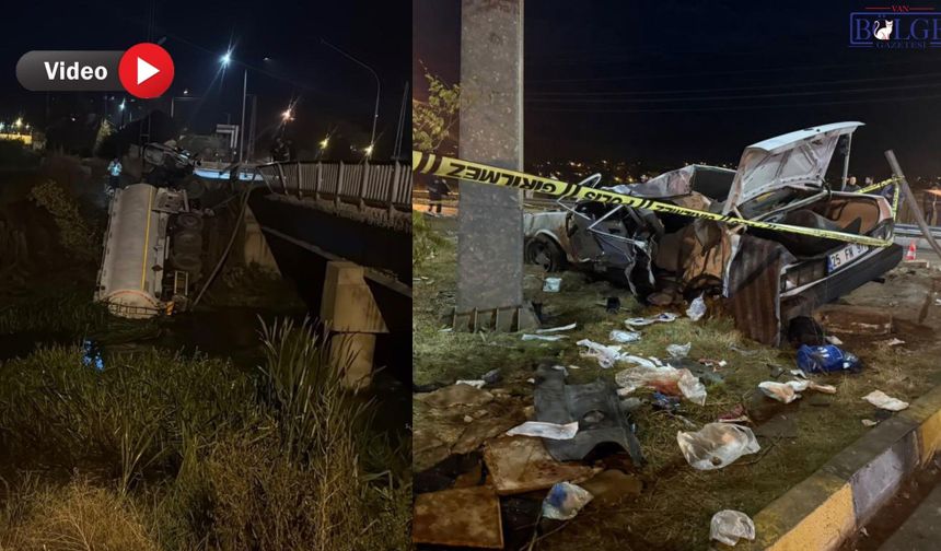 Van’da 2 kişinin öldüğü, 2 kişinin yaralandığı kazaya ait görüntüler çıktı