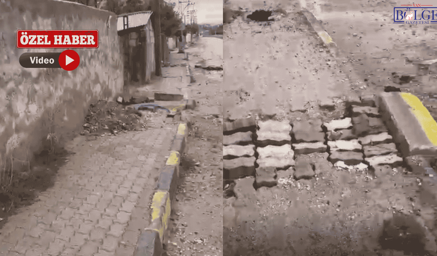 Van’da VASKİ'ye yol tepkisi: 'Engelli ve Öğrencilere yol yok'